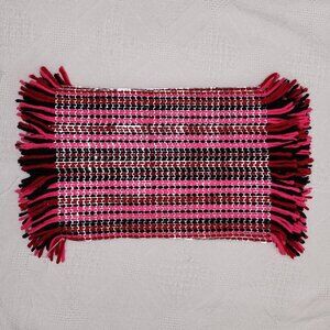 Set of 6 Vibrant Coloured Placemats With Fringe Border